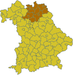 Poziția localității Franconia Superioară