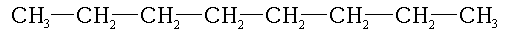 Formule semi-développée de l'octane.