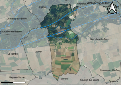 Carte orhophotogrammétrique de la commune.