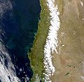 Satellitenbild vo Mittelchile