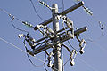 Overhead line pole