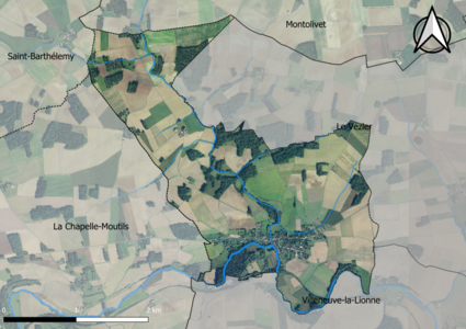 Carte orhophotogrammétrique de la commune.