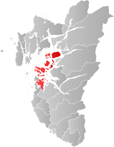 Poziția localității Stavanger