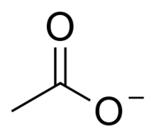 Acetate anion