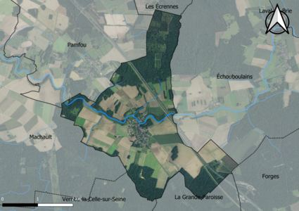 Carte orhophotogrammétrique de la commune.