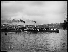 on Sydney Harbour (circa 1884 - 1895) prior to her wheelhouse being closed in