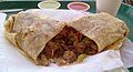 Carne asada (grilled steak) burrito