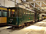 Slijpmotorwagen RET 2302 als museumobject.