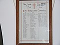 Roll of Honour for those from Haselor who served in World War I