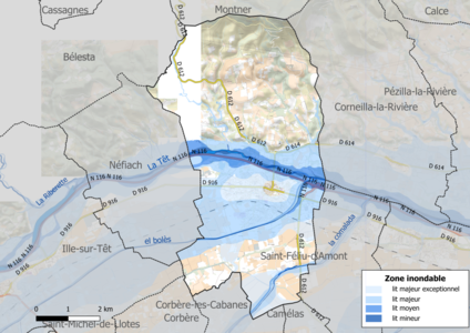 Carte des zones inondables.