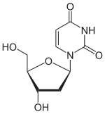 Structuurformule van desoxyuridine