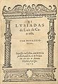 The 1572 Os Lusíadas, by Luís de Camões