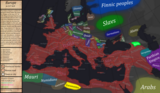 The Roman Empire at its greatest extent in 117 AD, under the emperor Trajan