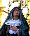 The statue of Our Lady of Sorrows, Żejtun, Malta.