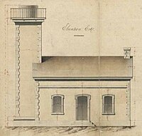 Plans d'origine. Élévation façade Est