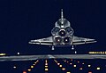 Space Shuttle Endeavour landing after a successful flight.