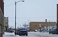 A downtown street in the winter