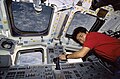 MS Koichi Wakata on the flight deck.