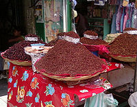 Chapulines, grasshoppers toasted and dusted with chilis, continue to be a popular delicacy.