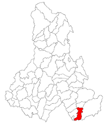 Location in Harghita County