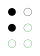 ⠃ (braille pattern dots-12)