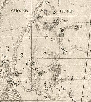 Aus dem Sternatlas von Johann Elert Bode von 1782