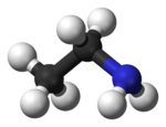 Molecuulmodel van ethylamine