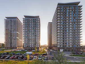 Asmita Gardens (Splaiul Unirii nr. 168), în apropiere de Parcul Natural Văcărești, de Călin Negoescu, Cristina Găleată, Ștefan Cătălin, Cristian Craiveanu, și Alexandru Cutelecu, 2006-2010[57]