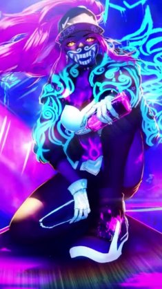 neon kda akali (lol) live wallpaper