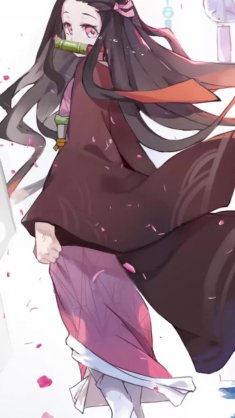 nezuko's mysterious pink eyes live wallpaper