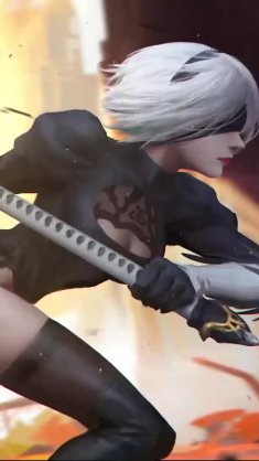 2b's elegant combat live wallpaper