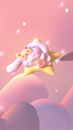 flying cinnamoroll (hello kitty) live wallpaper