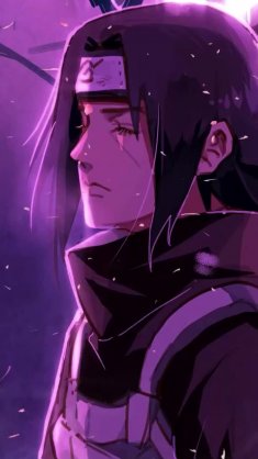 itachi crying in a purple landscape live wallpaper