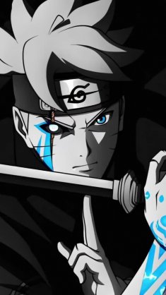 boruto uzumaki with blue tattoo live wallpaper