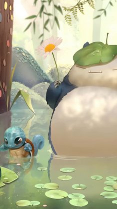 snorlax with friends live wallpaper