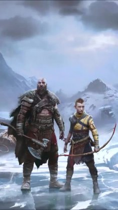 kratos and atreus (god of war) live wallpaper