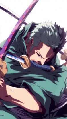 roronoa zoro fighting stance live wallpaper