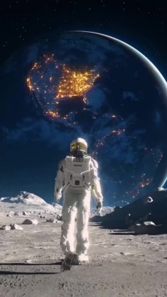 spaceman walking live wallpaper