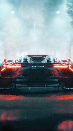 lamborghini terzo millennio in a rain shadow live wallpaper