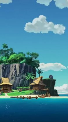 cartoon tropical island live wallpaper