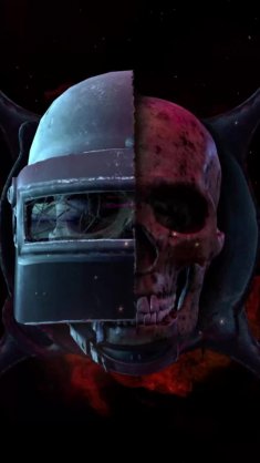 skull with helmet live wallpaper