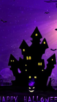 halloween castle live wallpaper