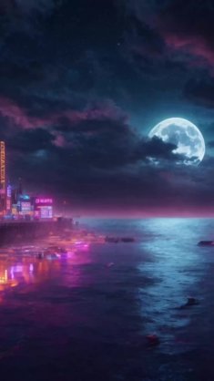 moon at night live wallpaper