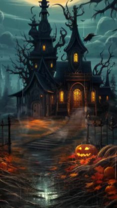 halloween evening live wallpaper