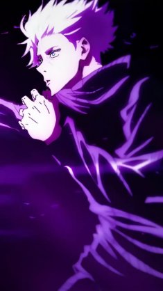 gojo satoru with purple strokes live wallpaper