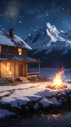 winter house live wallpaper