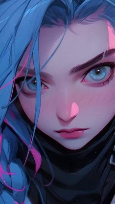 jinx face (arcane) live wallpaper