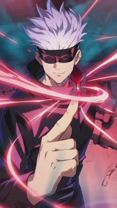 gojo  showing a purple hollow gestures by his palm (jujutsu kaisen) live wallpaper