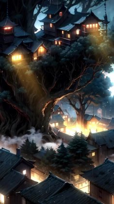 fantasy tree house live wallpaper