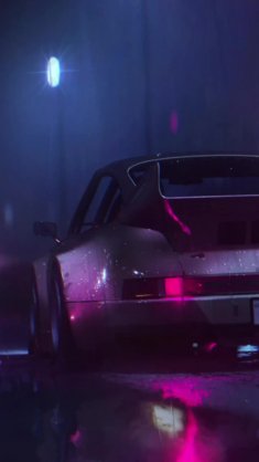 porsche rsr neonwave live wallpaper